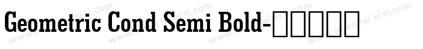 Geometric Cond Semi Bold字体转换